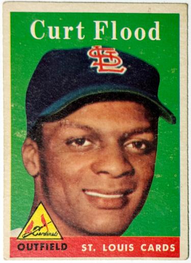 Curt Flood 1958 Topps Rookie Card (RC) #464 (St. Louis Cardinals)-Powers Sports Memorabilia