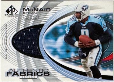 Steve McNair 2004 SP Game Used Edition Authentic Fabrics Card #AF-SM (Tennessee Titans)-Powers Sports Memorabilia