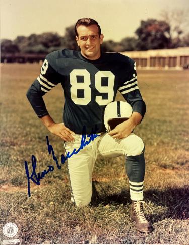 Gino Marchetti Autographed Baltimore Colts NFL 8x10 Photo imperfect- COA (HOF/2X Champs)-Powers Sports Memorabilia