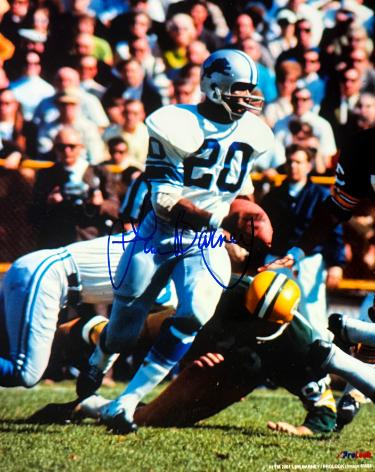 Lem Barney Autographed Detroit Lions NFL Licensed 8x10 Photo imperfect- COA (HOF)-Powers Sports Memorabilia
