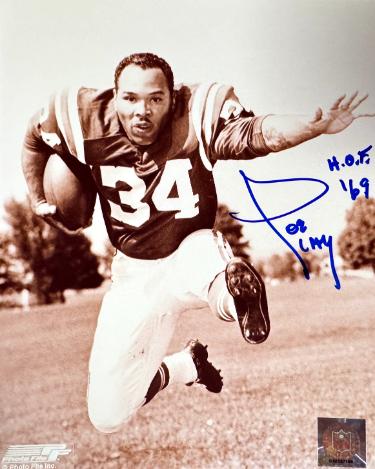 Joe Perry Autographed San Francisco 49ers NFL 8x10 Photo HOF 69 imperfect -COA/Ticket-Powers Sports Memorabilia