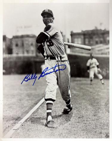 Billy Bruton Autographed Milwaukee Braves 8x10 Photo imperfect- COA-Powers Sports Memorabilia