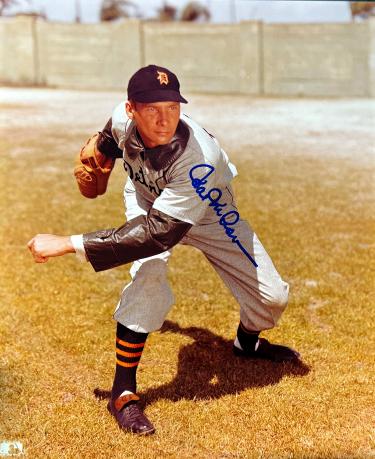 Hal Newhouser Autographed Detroit Tigers MLB Licensed 8x10 Photo imperfect- COA (HOF) - CTBL_046198-Powers Sports Memorabilia