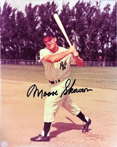 Bill "Moose" Skowron Autographed New York Yankees MLB 8x10 Photo imperfect- COA -5xAS-Powers Sports Memorabilia