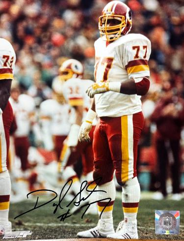 Darryl Grant Autographed Washington NFL 8x10 Photo #77 imperfect - COA -2X SB Champ-Powers Sports Memorabilia