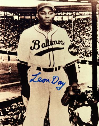 Leon Day Autographed Baltimore Elite Giants Negro League 8x10 Photo - COA/Ticket/HOF-Powers Sports Memorabilia