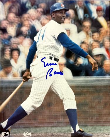 Ernie Banks Autographed Chicago Cubs MLB Licensed 8x10 Photo minor dings - COA/Mr Cub - CTBL_046214-Powers Sports Memorabilia