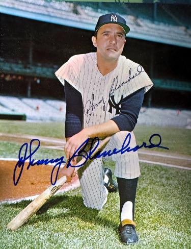 Johnny Blanchard Autographed New York Yankees 8x10 Photo imperfect- COA/Ticket-Powers Sports Memorabilia