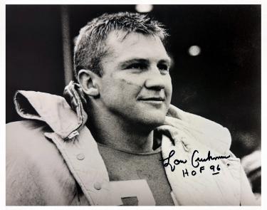 Lou Creekmur Autographed Detroit Lions 8x10 Photo w/ HOF 96 imperfect-COA/Show Ticket-Powers Sports Memorabilia