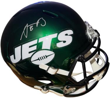 Aaron Rodgers Autographed New York Jets NFL Full Size Riddell Rep Helmet #8 imperfect- Fanatics Hologram-Powers Sports Memorabilia