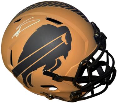 Stefon Diggs Autographed Buffalo Bills Salute to Service Riddell NFL Full Size Speed Rep Helmet- Beckett Witnessed-Powers Sports Memorabilia