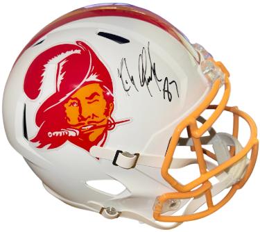 Rob Gronkowski Autographed Tampa Bay Buccaneers TB Riddell NFL Speed Full Size Rep Helmet #87- Radtke Sports Hologram-Powers Sports Memorabilia