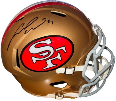 Fred Warner Autographed San Francisco 49ers Riddell NFL FS Speed Rep Helmet #54- Beckett (4X Pro Bowl)-Powers Sports Memorabilia