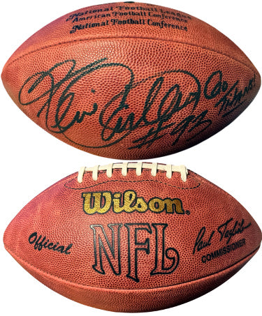 Kevin Carter Autographed Official Wilson NFL Tagliabue Leather Gameday Football #93 Go Titans!- COA (2X Pro Bowl/Florida Gators)-Powers Sports Memorabilia