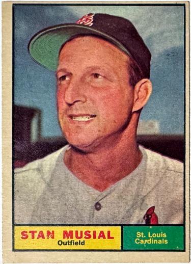 Stan Musial 1961 Topps Card #290 VG-EX (OC/St. Louis Cardinals/HOF)-Powers Sports Memorabilia