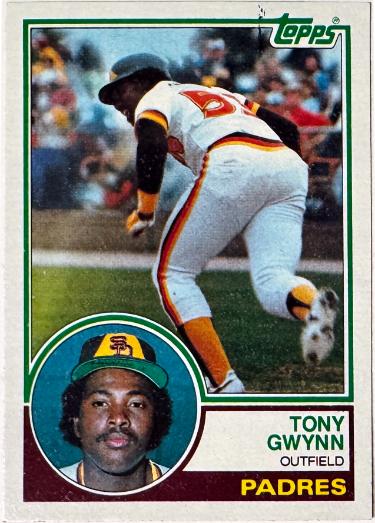 Tony Gwynn 1983 Topps Rookie Card RC #482 (Centered/Spot/ San Diego Padres/HOF)-Powers Sports Memorabilia