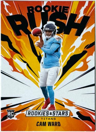 Cam Ward 2025 Panini Rookies & Stars Rookie Rush Card (RC) #3 (Tennessee Titans)-Powers Sports Memorabilia