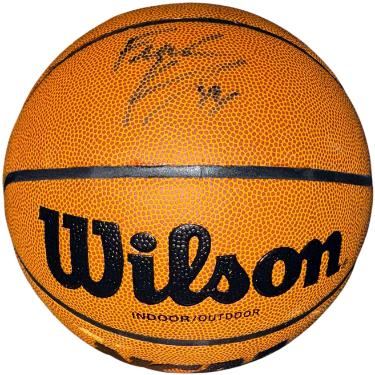 Frank Kaminsky Autographed NCAA Wilson I/O Basketball imperfect- Schwartz Sports Hologram (Wisconsin Badgers) - CTBL_046301-Powers Sports Memorabilia