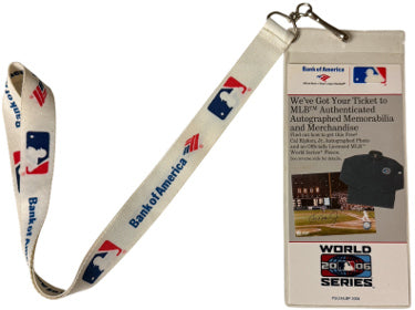 2006 World Series MLB Baseball Authentic Ticket Holder Lanyard Bank Of America Strap ?Çô BRAND NEW (Cardinals WS Champs/Tigers)-Powers Sports Memorabilia