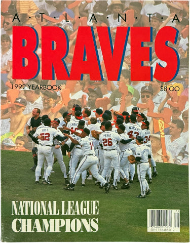 1992 Atlanta Braves Yearbook 1991 National League Champions MLB Baseball ?Çô Excellent-Powers Sports Memorabilia