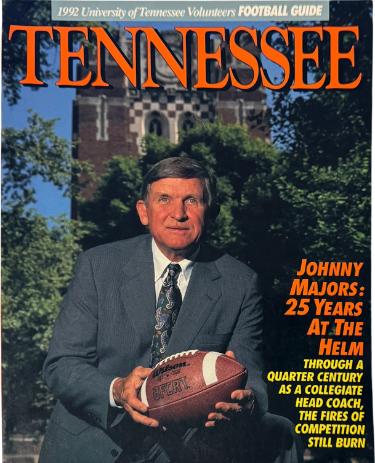 Tennessee Volunteers 1992 NCAA College Football Guide/Program/Yearbook- Johnny Majors-Powers Sports Memorabilia