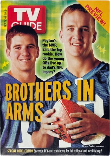 TV Guide Full Magazine September 5-11,2004 Brothers in Arms/Peyton & Eli Manning-Powers Sports Memorabilia