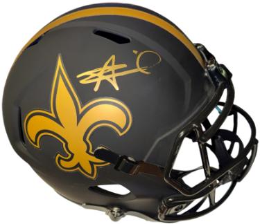 Alvin Kamara Autographed New Orleans Saints NFL Riddell FS Eclipse Rep Helmet- Beckett Witnessed-Powers Sports Memorabilia
