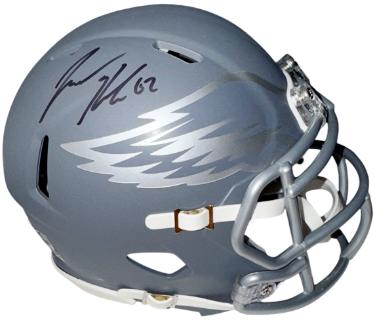 Jason Kelce Autographed Philadelphia Eagles Riddell Slate Speed Mini Helmet #62- PSA-Powers Sports Memorabilia