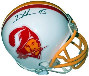 Devin White Autographed Tampa Bay Buccaneers NFL Riddell TB Mini Helmet #45- Beckett Witnessed-Powers Sports Memorabilia