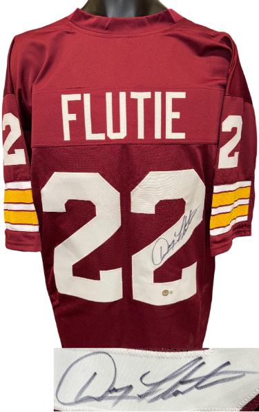 Doug Flutie Autographed Boston College Maroon Custom Stitched College Football Jersey- Beckett Witnessed (Heisman)-Powers Sports Memorabilia