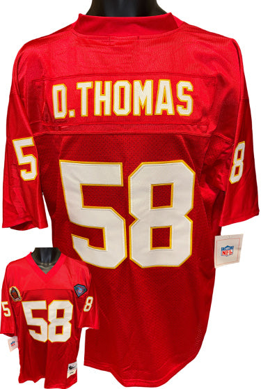 Derrick Thomas 1994 Kansas City Chiefs Mitchell & Ness Authentic Throwback Red Jersey w/ Patches/Size 52- Brand New-Powers Sports Memorabilia