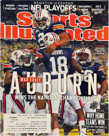 Sports Illustrated Full Magazine 1/17/2011- Auburn Tigers National Champs- Cam Newton-Powers Sports Memorabilia