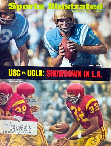 Sports Illustrated Full Magazine 11/20/1967- OJ Simpson/Gary Beban- Heisman (USC/UCLA)-Powers Sports Memorabilia