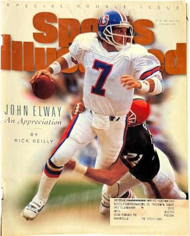Sports Illustrated Full Magazine 12/30/1996-1/6/1997- John Elway/Denver Broncos (Double Issue with label)-Powers Sports Memorabilia