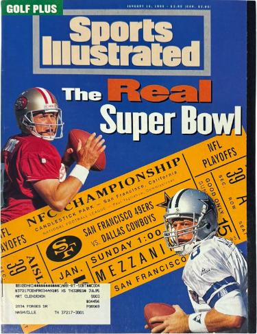 Sports Illustrated Full Magazine 1/16/1995- Steve Young/Troy Aikman/NFC Championship-Powers Sports Memorabilia