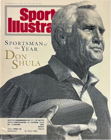 Sports Illustrated Full Magazine 12/20/1993- Don Shula- Sportsman of the Year-Powers Sports Memorabilia