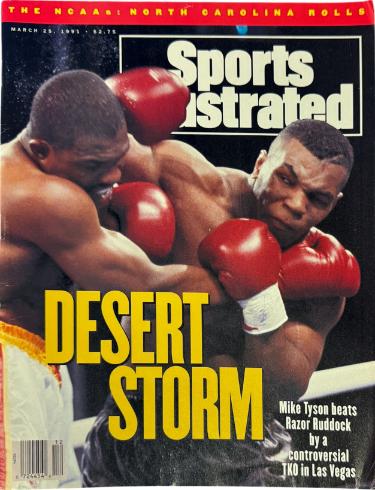 Sports Illustrated Full Magazine 3/25/1991- Mike Tyson- Desert Storm-Powers Sports Memorabilia