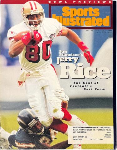 Sports Illustrated Full Magazine 12/26/1994- Jerry Rice San Francisco 49ers-Powers Sports Memorabilia