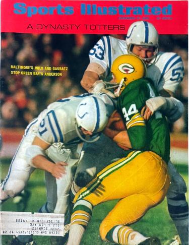 Sports Illustrated Full Magazine 12/16/1968- Baltimore Colts- Rick Volk/Dennis Gaubatz (with label)-Powers Sports Memorabilia