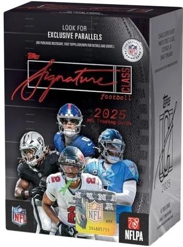 2025 Topps Signature Class NFL Blaster Box- 6PK/7CPP/42CPB - New/Factory Sealed-Powers Sports Memorabilia