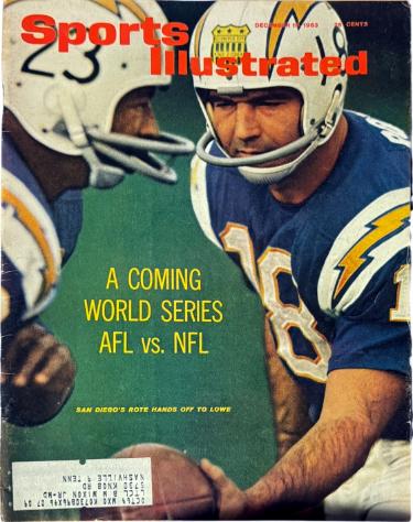 Sports Illustrated Full Magazine 12/16/1963-Tobin Rote/Chargers/AFL vs NFL Label-Powers Sports Memorabilia