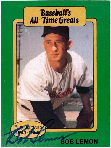 Bob Lemon Autographed 1987 Hygrade Baseball's All-Time Greats On Card Auto - COA/HOF (Cleveland)-Powers Sports Memorabilia