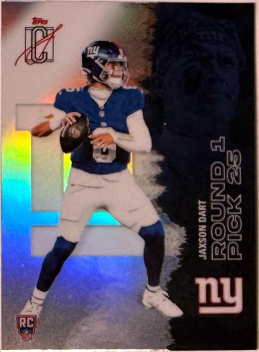 Jaxson Dart 2025 Topps Signature Class Chrome RC Card #106- RD 1 Pick 25 (New York Giants)-Powers Sports Memorabilia