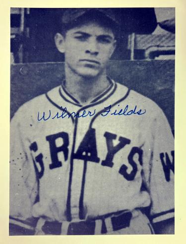 Wilmer Fields Autographed Homestead Grays Negro League 8.5x11 Photo imperfect- COA - CTBL_046435-Powers Sports Memorabilia