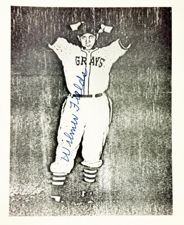 Wilmer Fields Autographed Homestead Grays Negro League 8x10 Photo imperfect- COA/CSA Show Ticket-Powers Sports Memorabilia