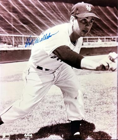 Hoyt Wilhelm Autographed New York Giants MLB 8x10 Photo minor dings- COA/Ticket HOF-Powers Sports Memorabilia