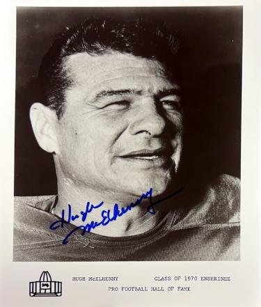 Hugh McElhenny Autographed San Francisco 49ers Class of 1970 Enshrinee NFL Pro Football Hall of Fame 8x10 Photo imperfect- COA-Powers Sports Memorabilia