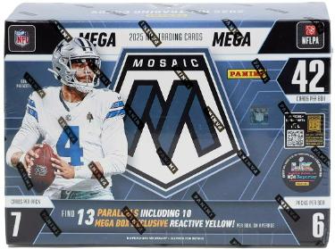 2025 Panini Mosaic NFL Football Mega Box Factory Sealed 6PK/7CPP/42CPB -NEW-Powers Sports Memorabilia