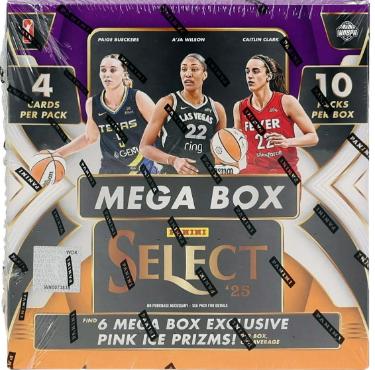 2025 Select WNBA Basketball Mega Box- 10PK/4CPP/40CPB PINK - New/Factory Sealed-Powers Sports Memorabilia