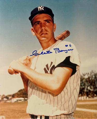 Clete Boyer Autographed New York Yankees MLB Licensed 8x10 Photo #6 minor dings- COA - CTBL_046471-Powers Sports Memorabilia